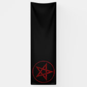 Red Devil Pentagram Banner (Vertikal)