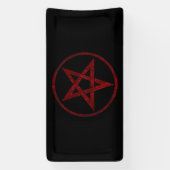 Red Devil Pentagram Banner (Vertikal)