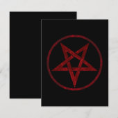 Red Devil Pentagram Begleitkarte (Vorne/Hinten)