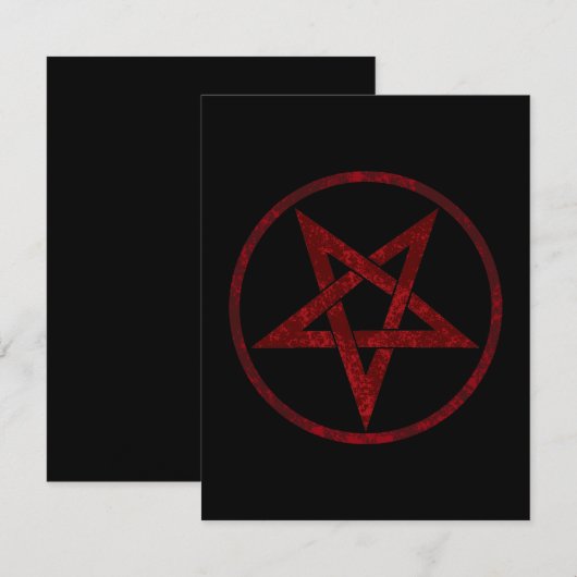 Red Devil Pentagram Begleitkarte (Vorne/Hinten)