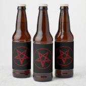 Red Devil Pentagram Bierflaschenetikett (Flaschen)