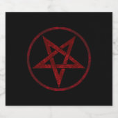 Red Devil Pentagram Bierflaschenetikett (Einzelnes Label)