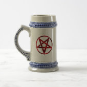 Red Devil Pentagram Bierglas (Links)