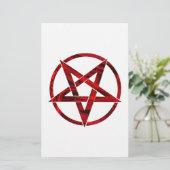 Red Devil Pentagram Briefpapier (Stehend Vorderseite)
