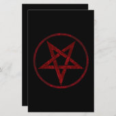 Red Devil Pentagram Briefpapier (Vorne/Hinten)