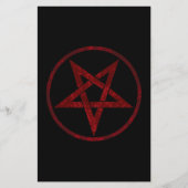 Red Devil Pentagram Briefpapier (Vorderseite)