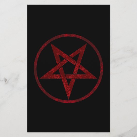 Red Devil Pentagram Briefpapier (Vorderseite)