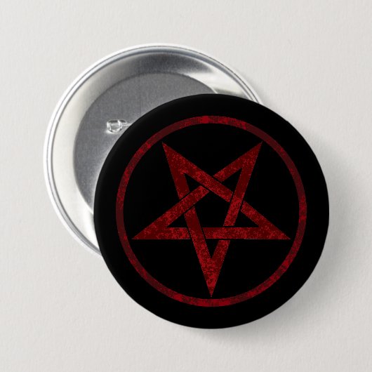 Red Devil Pentagram Button (Vorne & Hinten)
