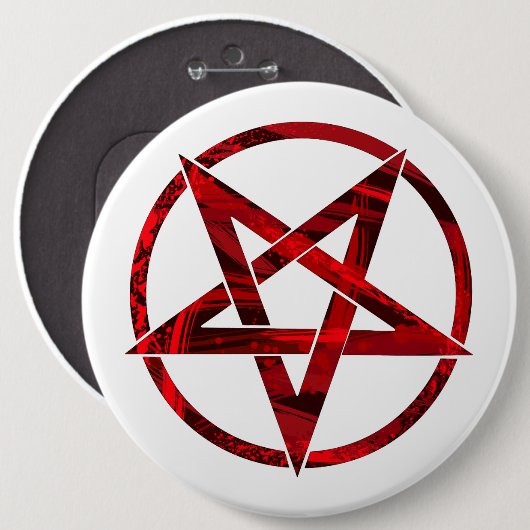 Red Devil Pentagram Button (Vorne & Hinten)