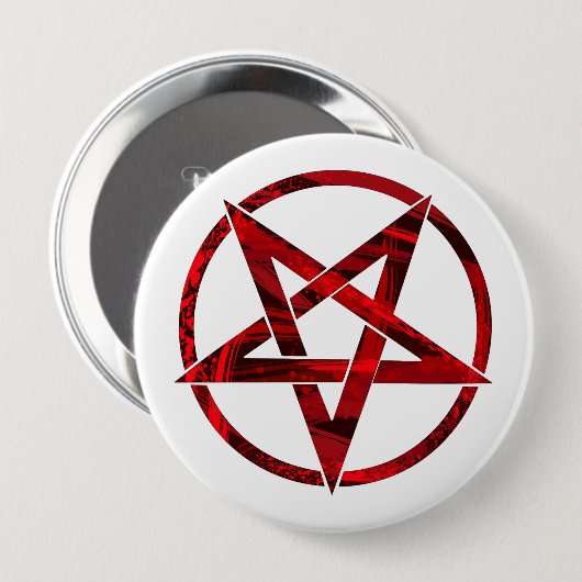 Red Devil Pentagram Button (Vorne & Hinten)