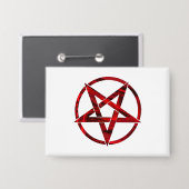 Red Devil Pentagram Button (Vorderseite/Rückseite)