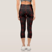 Red Devil Pentagram Capri Leggings (Rückseite)