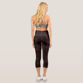 Red Devil Pentagram Capri Leggings (Rückseite)