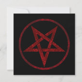 Red Devil Pentagram Dankeskarte (Vorderseite)