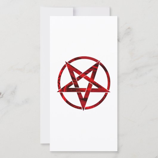 Red Devil Pentagram Dankeskarte (Vorderseite)