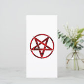 Red Devil Pentagram Dankeskarte (Stehend Vorderseite)