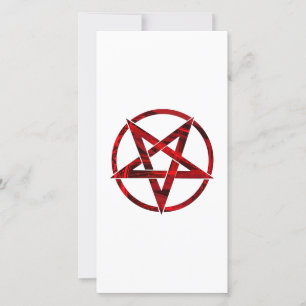 Red Devil Pentagram Dankeskarte