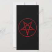 Red Devil Pentagram Dankeskarte (Vorderseite)