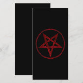 Red Devil Pentagram Dankeskarte (Vorne/Hinten)