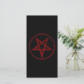 Red Devil Pentagram Dankeskarte (Stehend Vorderseite)