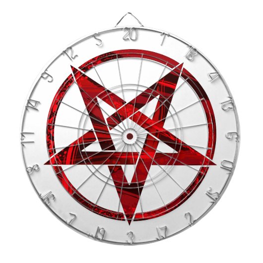 Red Devil Pentagram Dartscheibe (vorne)