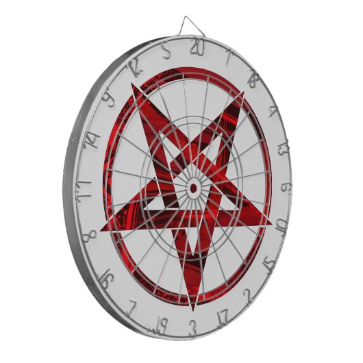 Red Devil Pentagram Dartscheibe (Vorderseite Links)