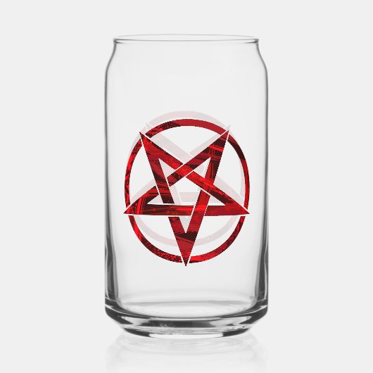 Red Devil Pentagram Dosenglas (Vorderseite)