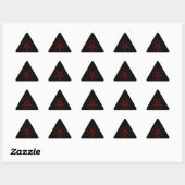 Red Devil Pentagram Dreieckiger Aufkleber (Blatt)