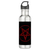 Red Devil Pentagram Edelstahlflasche (Vorderseite)