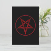 Red Devil Pentagram Einladung (Stehend Vorderseite)