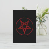 Red Devil Pentagram Einladung (Stehend Vorderseite)