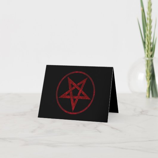 Red Devil Pentagram Einladung (Vorderseite)