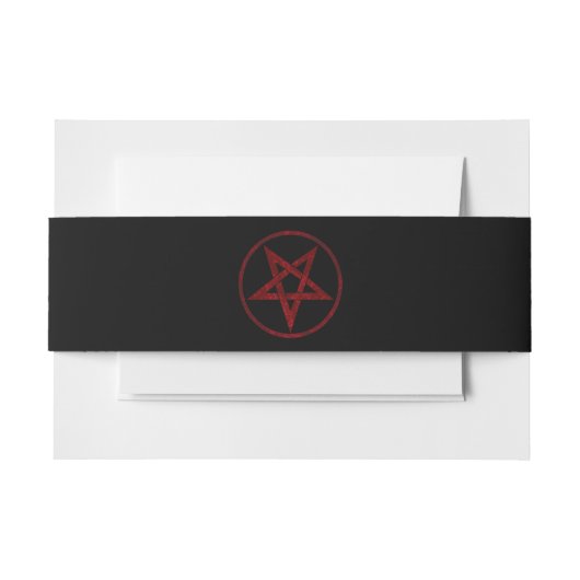 Red Devil Pentagram Einladungsbanderole (Vorderseite Beispiel)