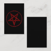 Red Devil Pentagram Empfehlungskarte (Vorne/Hinten)