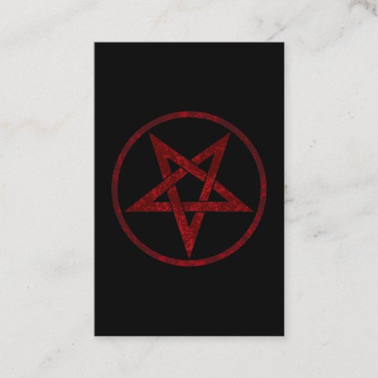 Red Devil Pentagram Empfehlungskarte (Vorderseite)