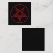 Red Devil Pentagram Empfehlungskarte (Vorne/Hinten)