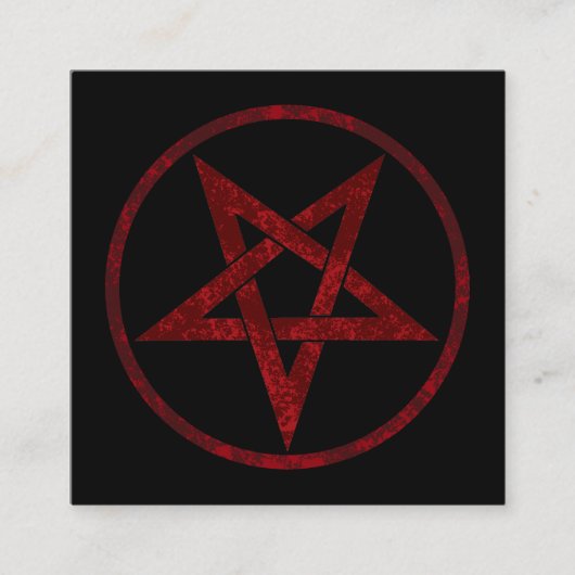 Red Devil Pentagram Empfehlungskarte (Vorderseite)
