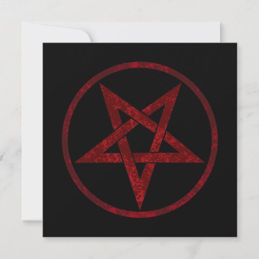 Red Devil Pentagram Feiertagskarte (Vorderseite)