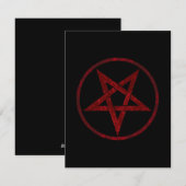 Red Devil Pentagram Feiertagskarte (Vorne/Hinten)