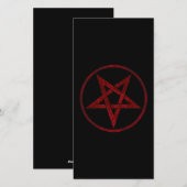 Red Devil Pentagram Feiertagskarte (Vorne/Hinten)