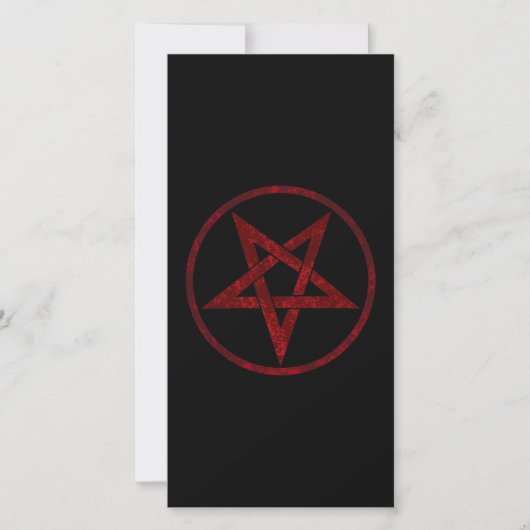 Red Devil Pentagram Feiertagskarte (Vorderseite)