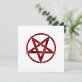 Red Devil Pentagram Feiertagskarte (Stehend Vorderseite)