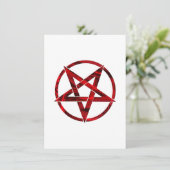 Red Devil Pentagram Feiertagskarte (Stehend Vorderseite)