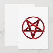 Red Devil Pentagram Feiertagskarte (Vorne/Hinten)