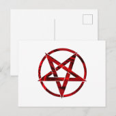 Red Devil Pentagram Feiertagspostkarte (Vorne/Hinten)
