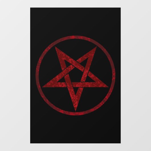 Red Devil Pentagram Fensteraufkleber (Blatt)