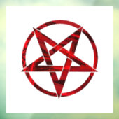 Red Devil Pentagram Fensteraufkleber (Blatt 3)