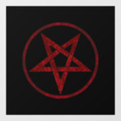 Red Devil Pentagram Fensteraufkleber (Blatt)