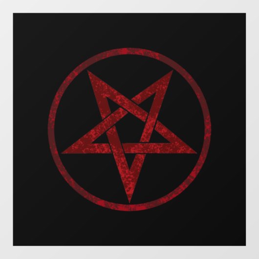 Red Devil Pentagram Fensteraufkleber (Blatt)