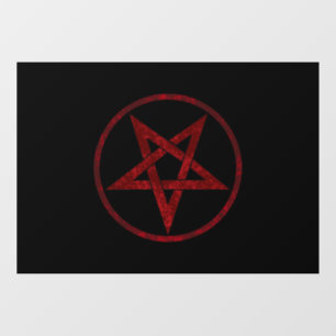 Red Devil Pentagram Fensteraufkleber